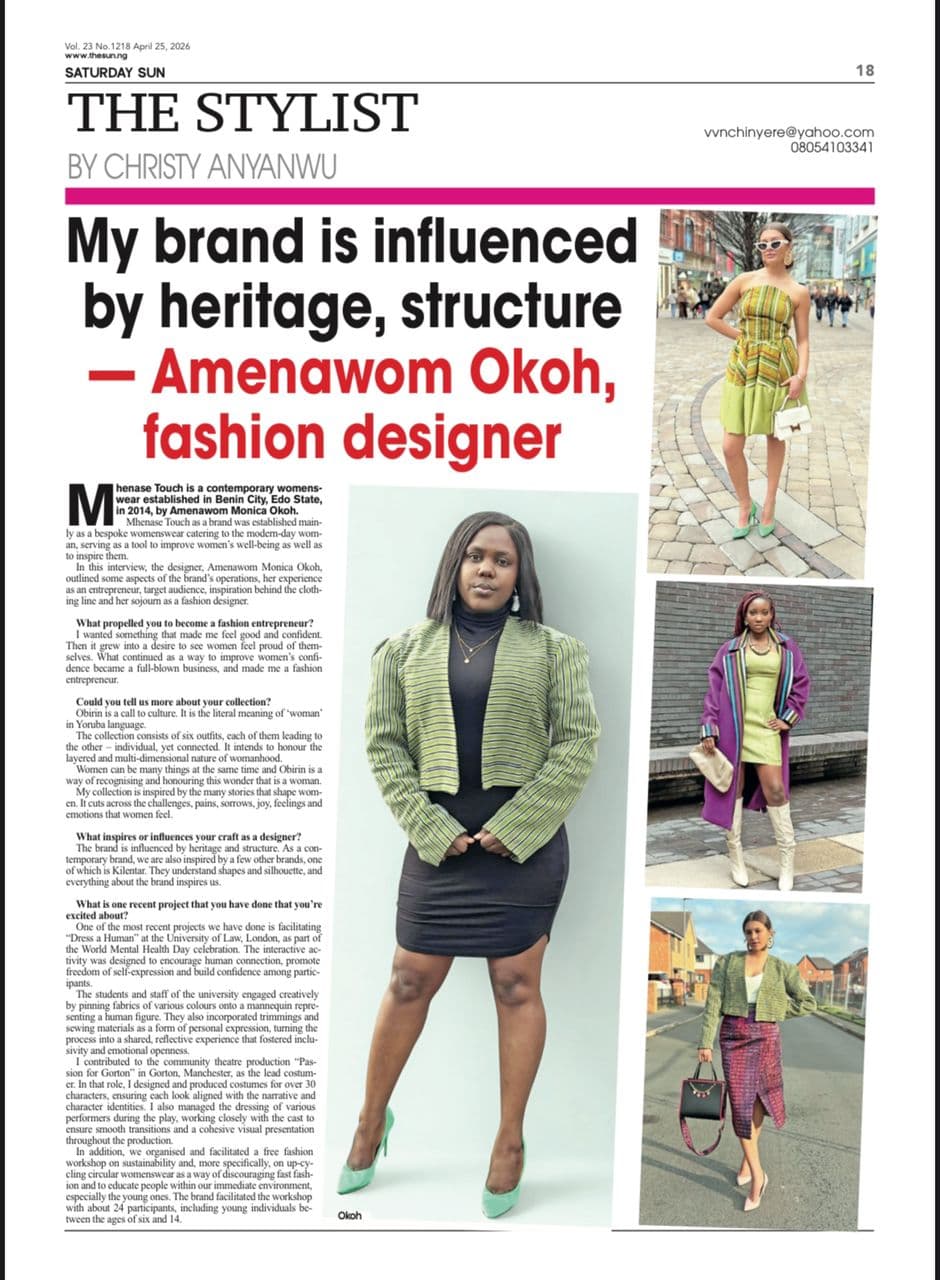 My brand is influenced by heritage, structure...