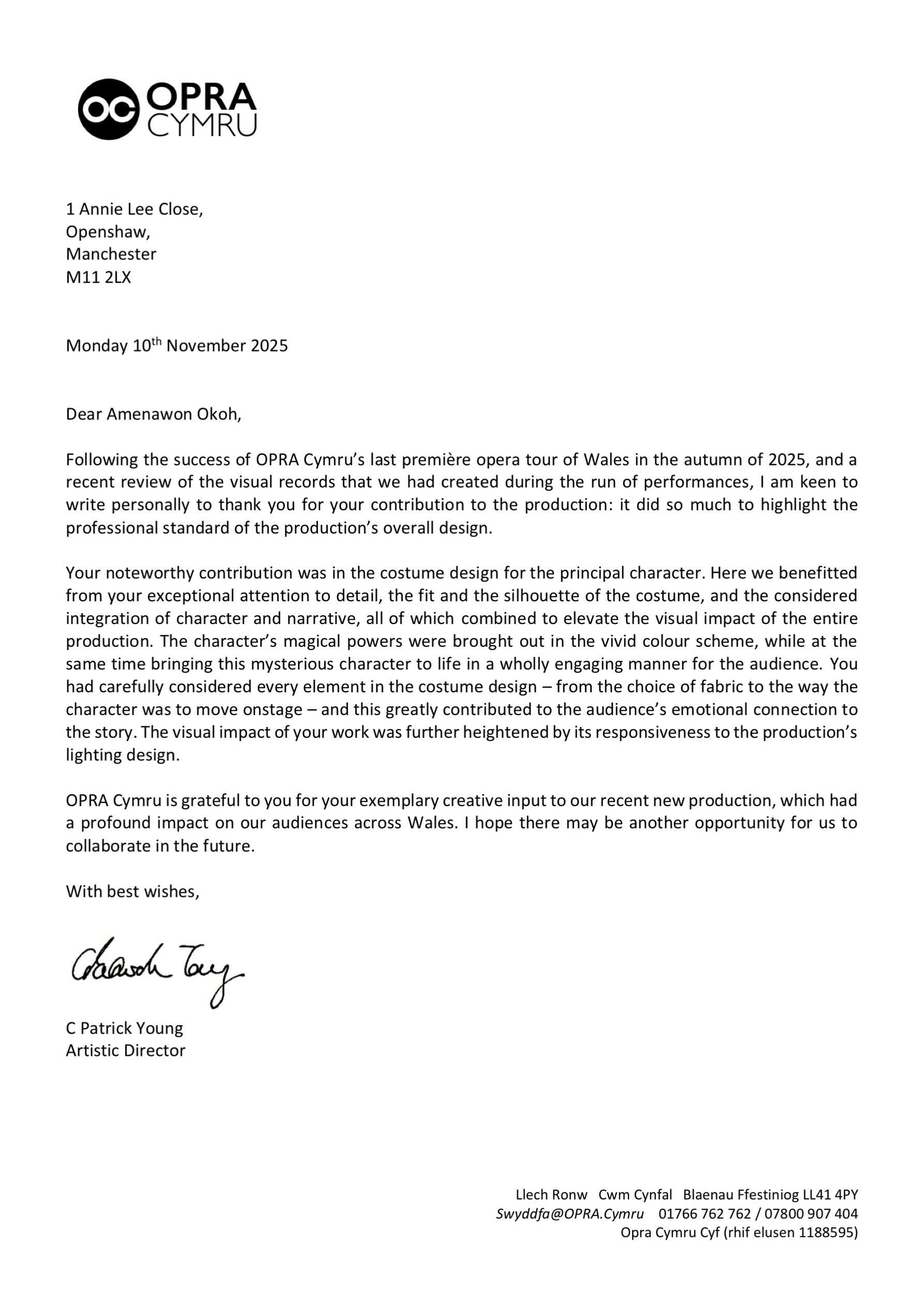 Mhenase Touch: The Opra Cymru tour in Wales for Halloween